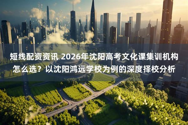 短线配资资讯 2026年沈阳高考文化课集训机构怎么选？以沈阳鸿远学校为例的深度择校分析